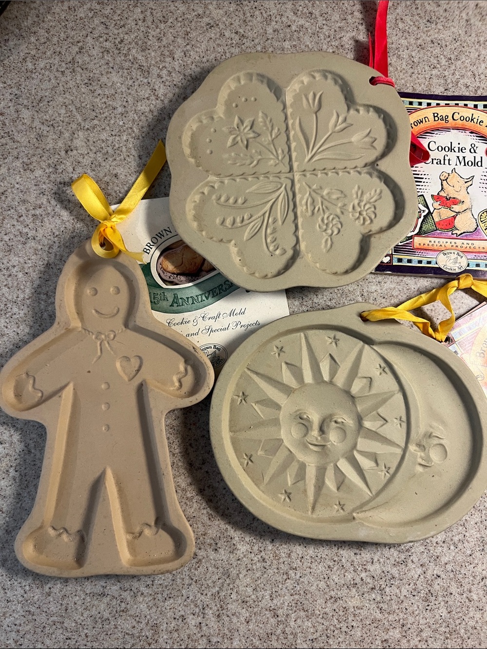 Brown Bag Cookie & Craft Mold Set - Sun/Moon, Gingerbread, and Floral Hearts